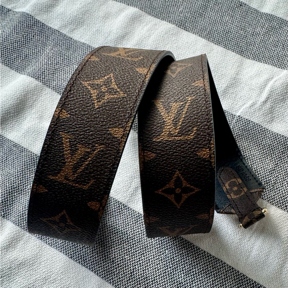 Louis Vuitton Monogram Bandouliere Shoulder Strap Black